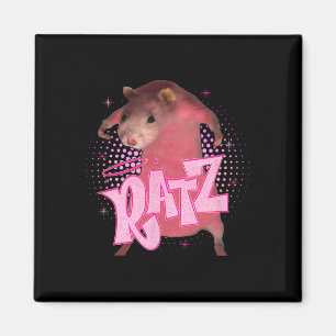 Ratz Fun Pink Mouse Rat Meme Men Women Halloween C Magnet