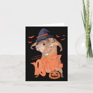 Ratz Funny Pink Mouse Rat Men Women Halloween Meme Card