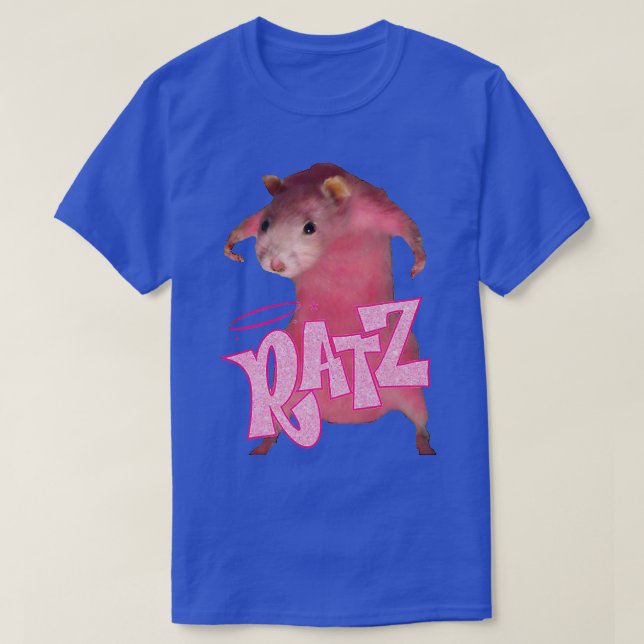 Ratz Pink Long Meme Funny Mouse Costume Ugly Chris T-Shirt (Design Front)