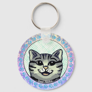 Ratzy cat Face keychain