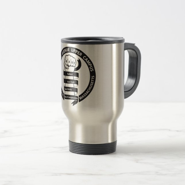 RAUC Stainless Steel Travel Mug (Front Right)