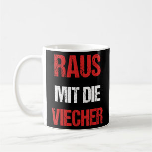 Raus Mit Die Viecher Saying Knight Parody Meme  Coffee Mug