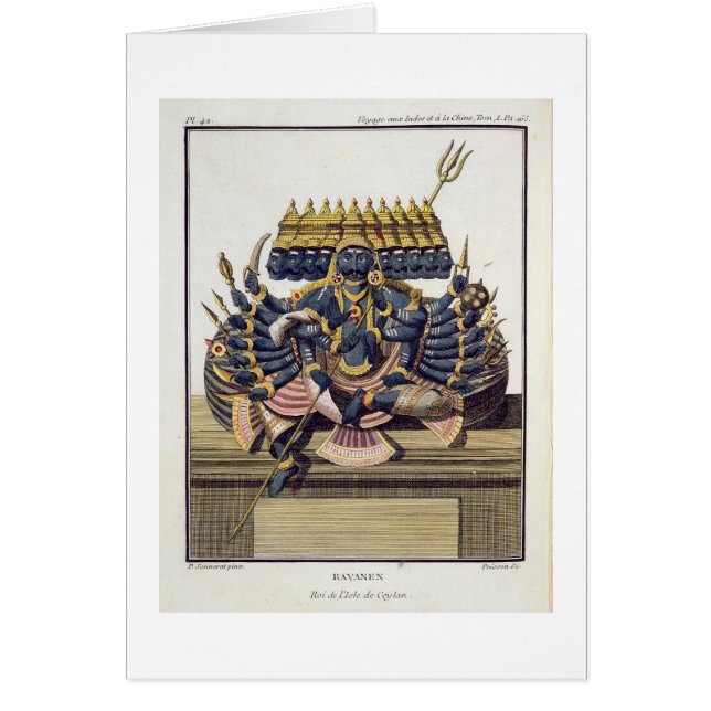 Ravana, demon king of Ceylon, from 'Voyage aux Ind (Front)