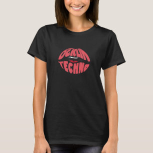 Rave Acid House Kiss Lips Berlin Techno T-Shirt
