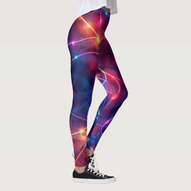 Rave City tangle of neon lights leggings (Right)