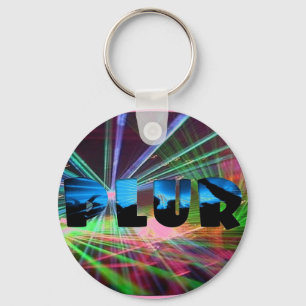 Rave Flash PLUR Key Ring