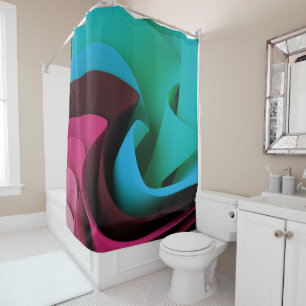 Rave Flow Movement Design Shower Curtain