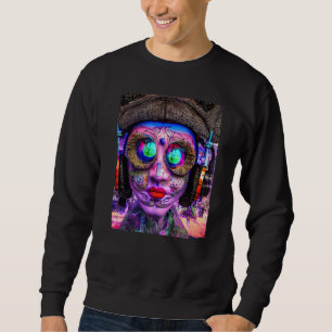 Rave Party Psychedelic EDM Trance Club DJ design P Sweatshirt
