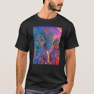 Rave Party Psychedelic EDM Trance Club DJ design P T-Shirt