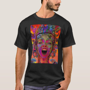Rave Party Psychedelic EDM Trance Club DJ design P T-Shirt