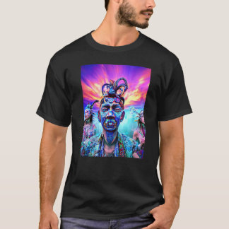 Rave Party Psychedelic EDM Trance Club DJ design P T-Shirt
