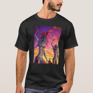 Rave Party Psychedelic EDM Trance Club DJ design P T-Shirt