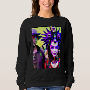 Rave Party Psychedelic EDM Trance Club DJ Neon 15 Sweatshirt