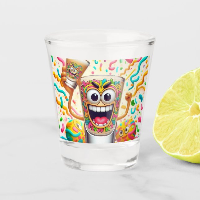 Rave Party Shot Glass – vibrant Fun  (Front)