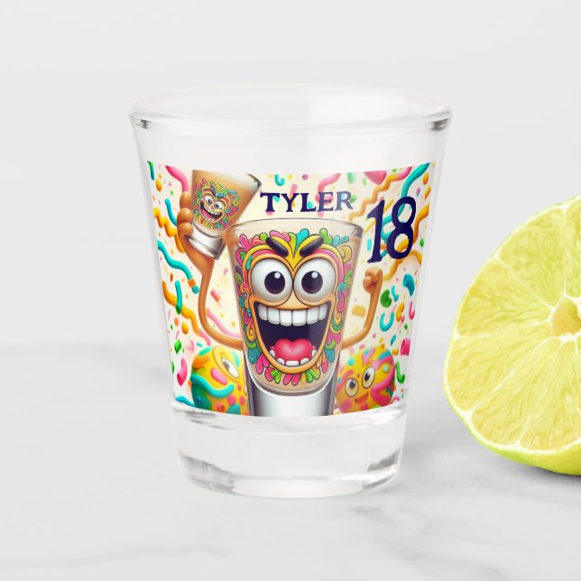 Rave Party Shot Glass – vibrant Fun  (Front)
