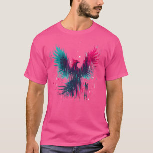 Rave Phoenix Edm Glitch Optical Illusion Trance Mu T-Shirt