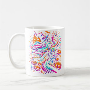 Rave Techno Halloween Witch Edm Festival Funny Coffee Mug
