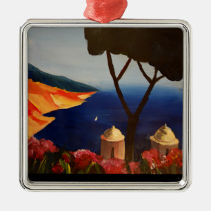 Ravello Salerno Italy View of Amalfi Coast Metal Tree Decoration
