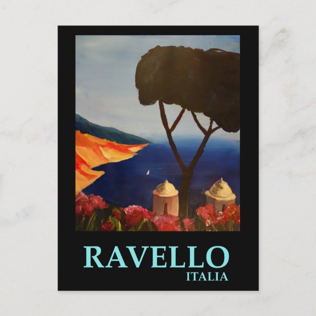 Ravello Salerno Italy View of Amalfi Coast Postcard (Front)