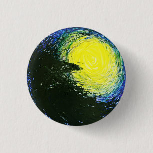 Raven 3 Cm Round Badge