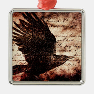 Raven 7 metal tree decoration