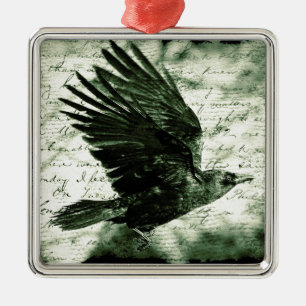 Raven 9 metal tree decoration