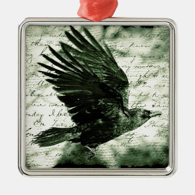 Raven 9 metal tree decoration (Front)