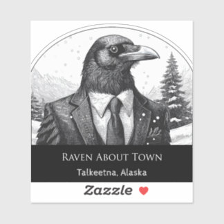 Raven About Talkeetna - Cut Vinyl Sticker