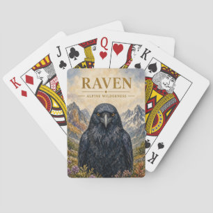 Raven Alpine Wilderness Wildlife Playing Cards