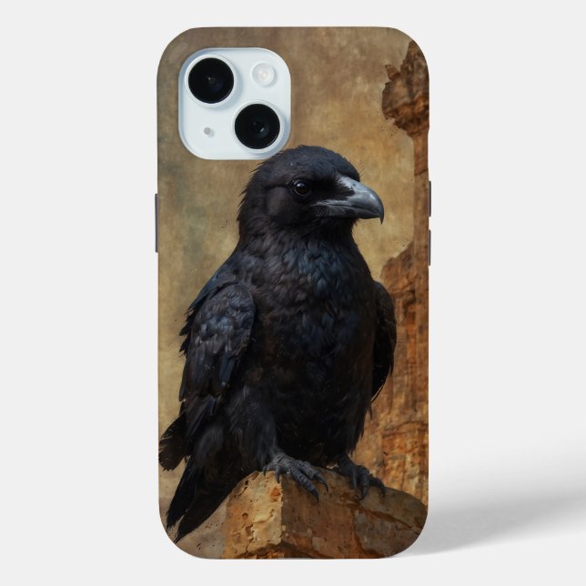 Raven and Cathedral Ruins Case-Mate iPhone Case (Back)