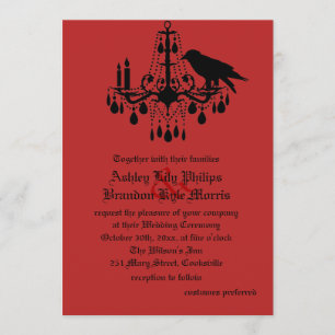 Raven and Damask Wedding Invitation