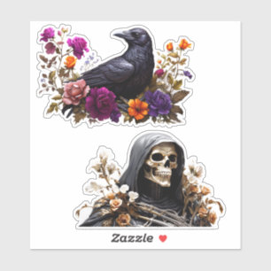 Raven and Grim Reaper Vinyl Stickers Customise
