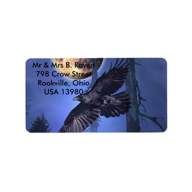 Raven and Moon Labels (Front)