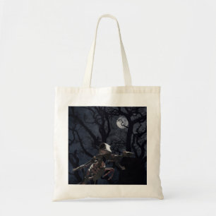 Raven and Rat Skeleton in Moonlight Tote Bag