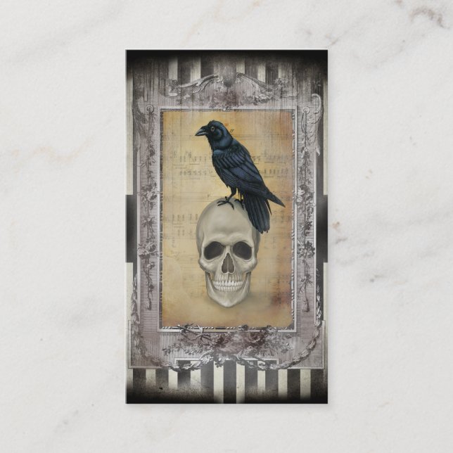Raven and Skull Business Card (Front)
