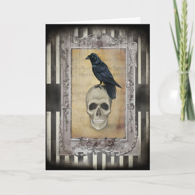 Raven and Skull Card (Front)