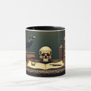 Raven and Skull Mug
