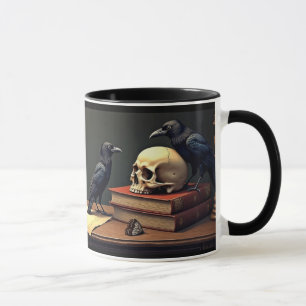 Raven and Skull Mug