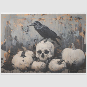 Raven and Skull Tissue Paper for Furniture