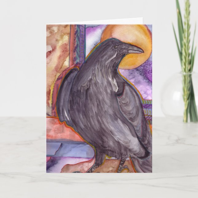 Raven and the Sun Holiday Card (Front)