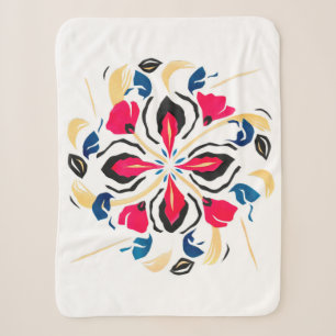 Raven Animal Medicine Mandala Sherpa Blanket
