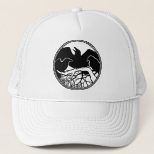 Raven Art Cap Wild Bird Crow Hats Raven Gifts