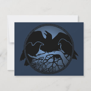 Raven Art Invitations Personalised Native Art Card