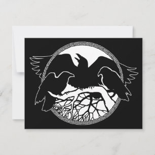 Raven Art Invitations Personalised Native Art Card