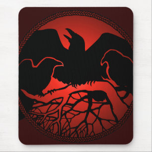 Raven Art Mouspads Cool Crow Art Computer Gifts Mouse Mat