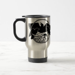 Raven Art Mug Wild Bird Travel Mug Raven Mugs