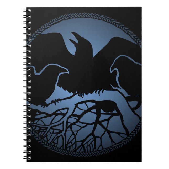 Raven Art Notebook Crow Art Journal Book (Front)