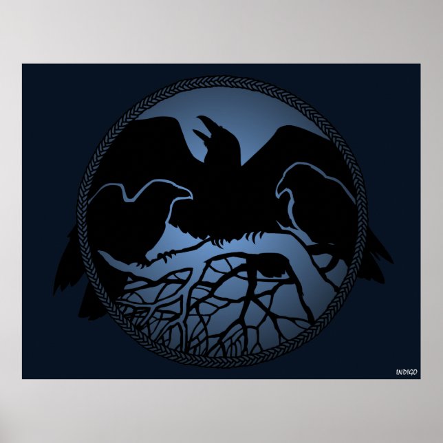 Raven Art Posters Native Wildlife Art Prints Decor (Front)