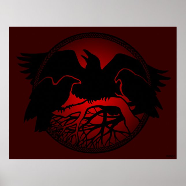 Raven Art Posters Native Wildlife Art Prints Decor (Front)
