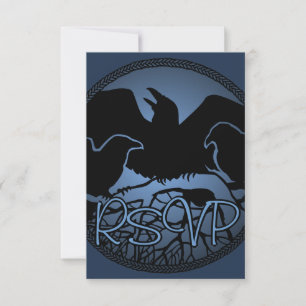 Raven Art RSVP Personalised Native Art Card